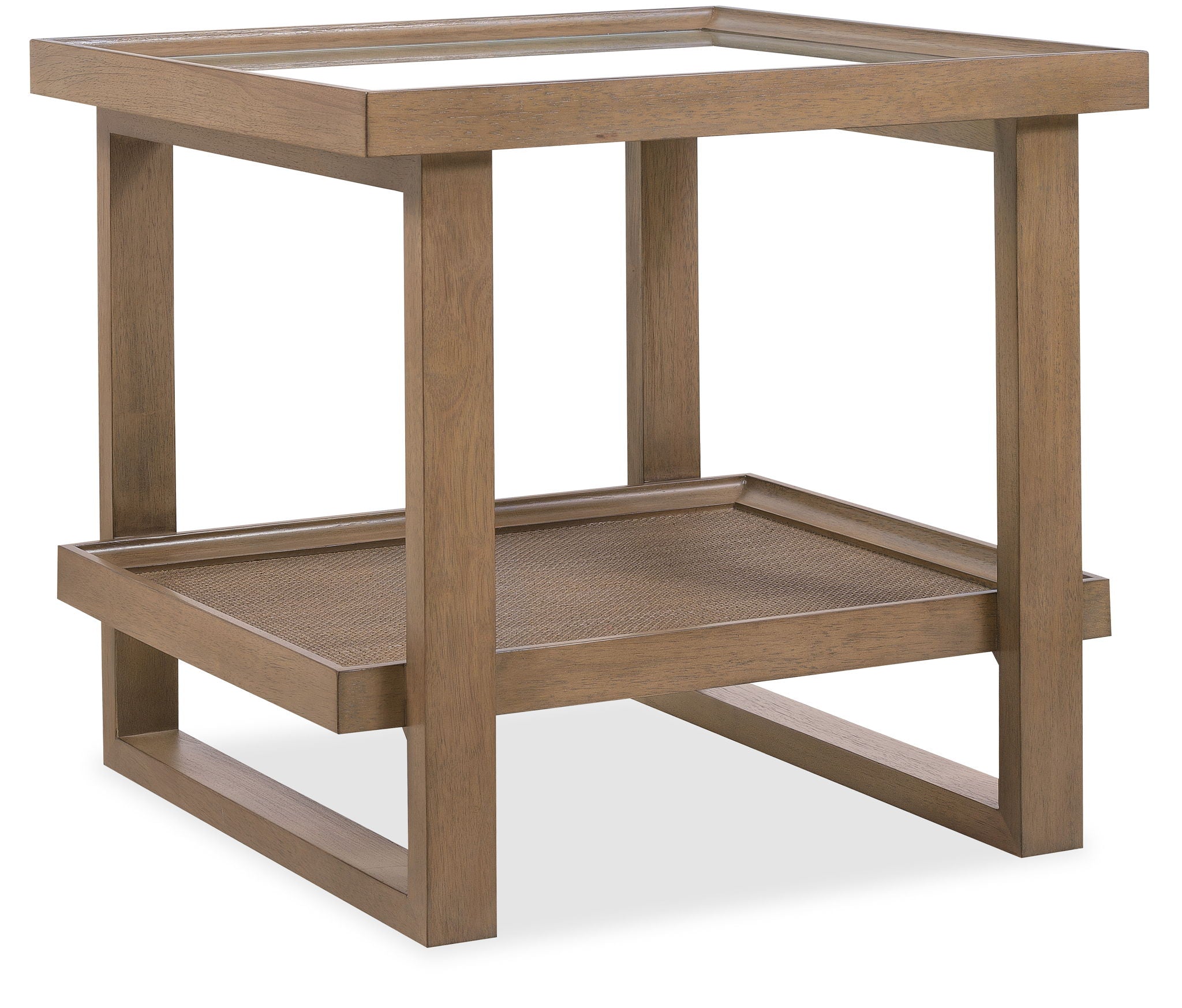 Sonnet - Rectangular End Table - Gray / Light Brown