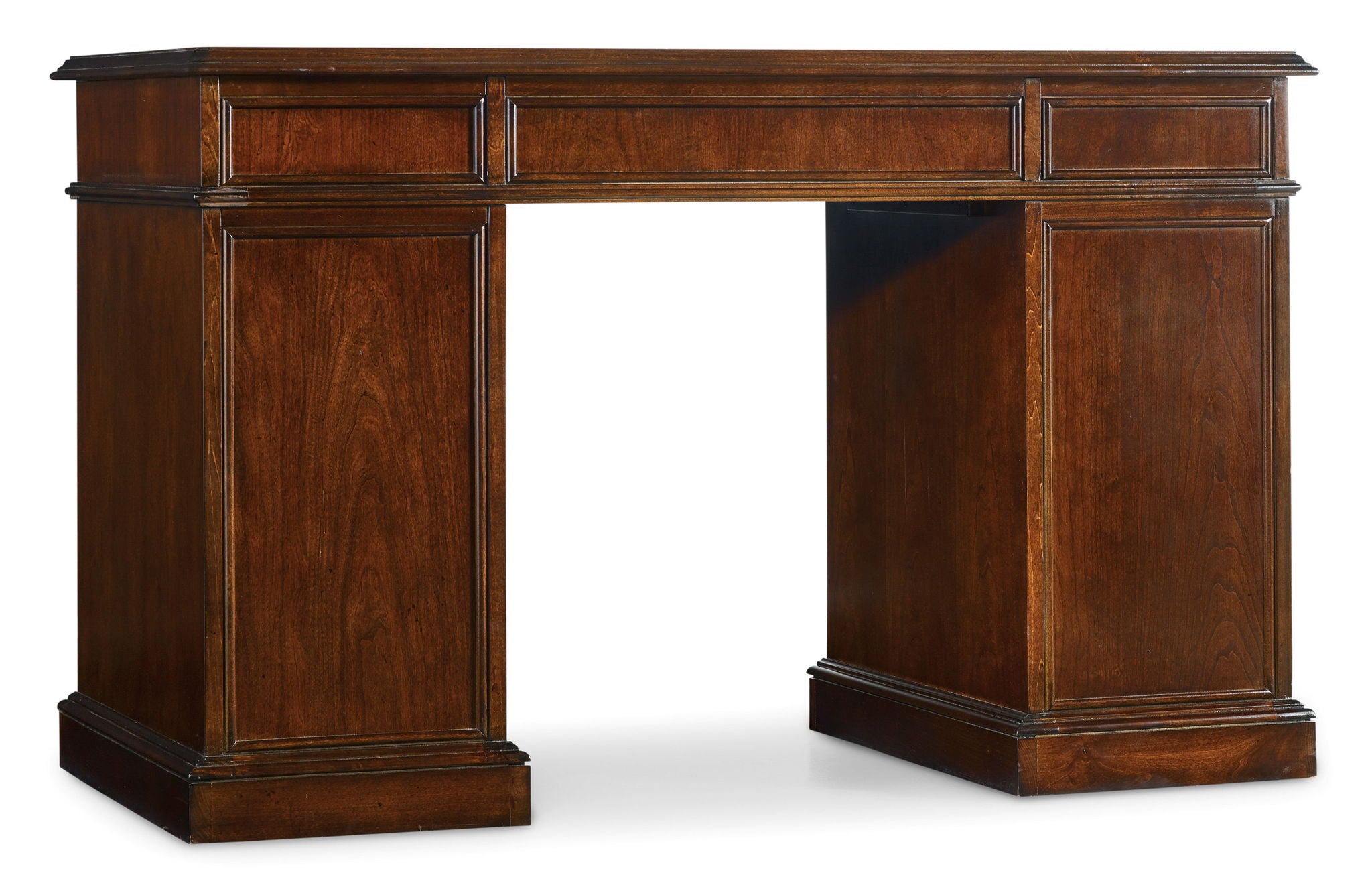 Home Office - Hole Desk Bow Front - Dark Brown