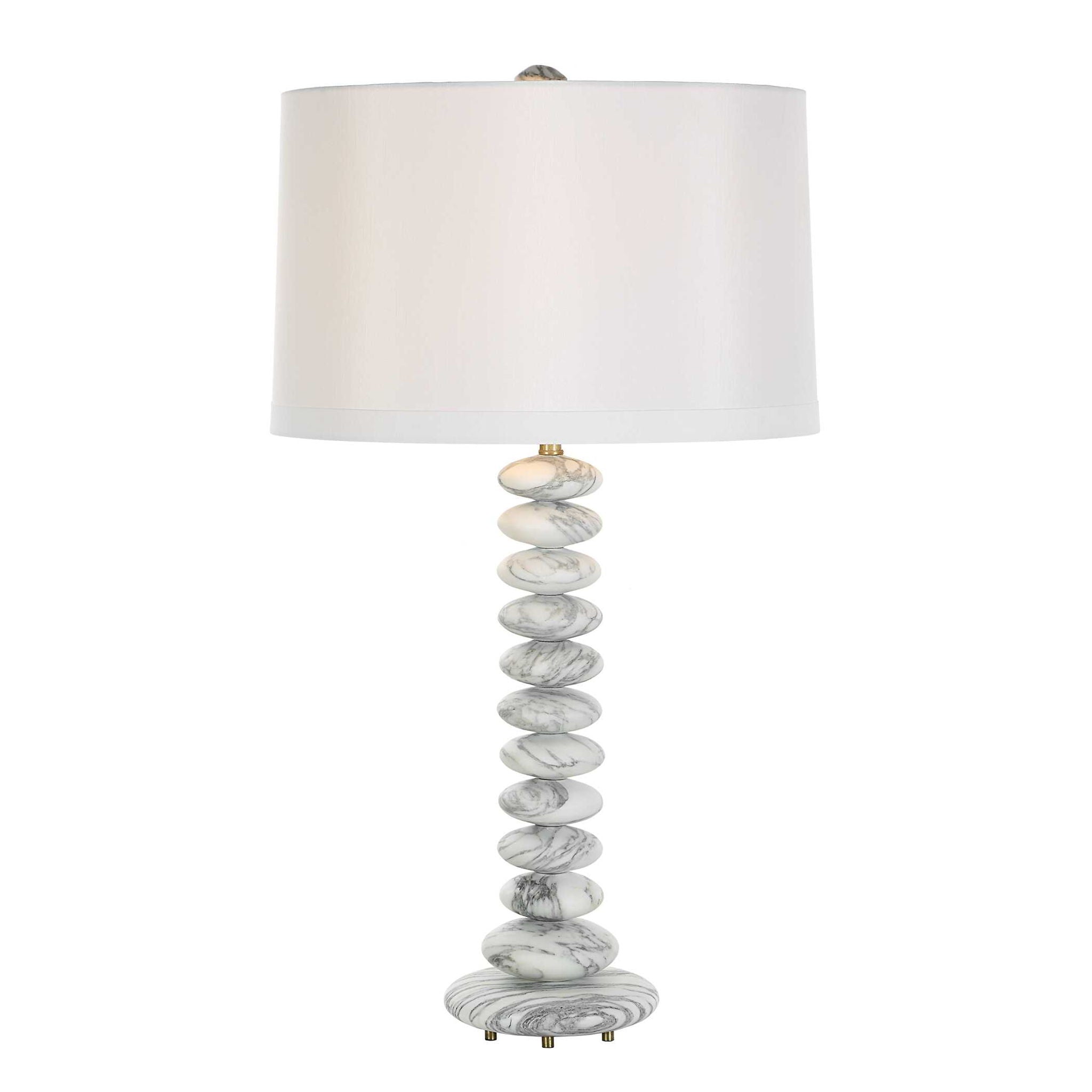 Washed Stones - Table Lamp - White
