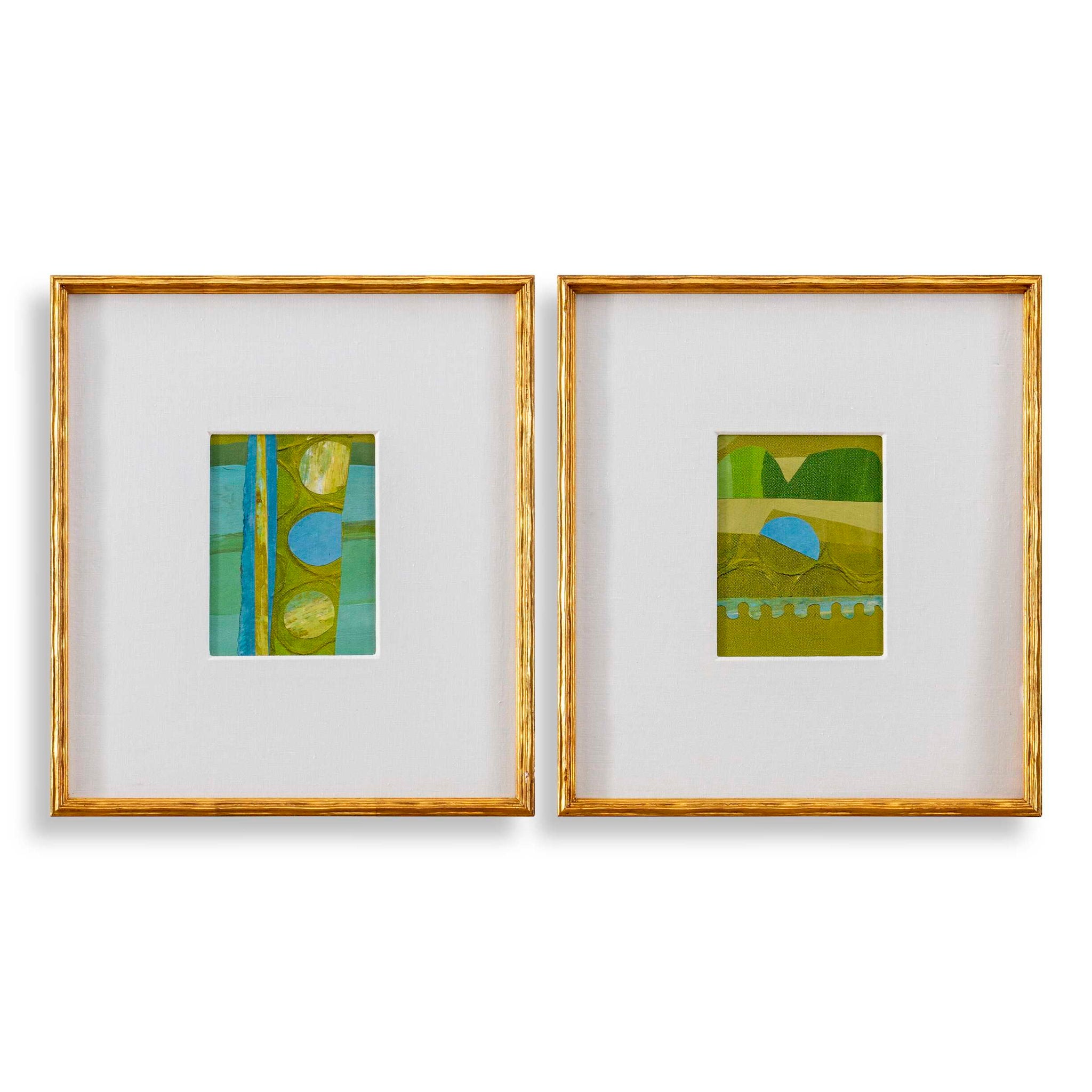 Petite Bijoux - Framed Canvases (Set of 2) - Lime