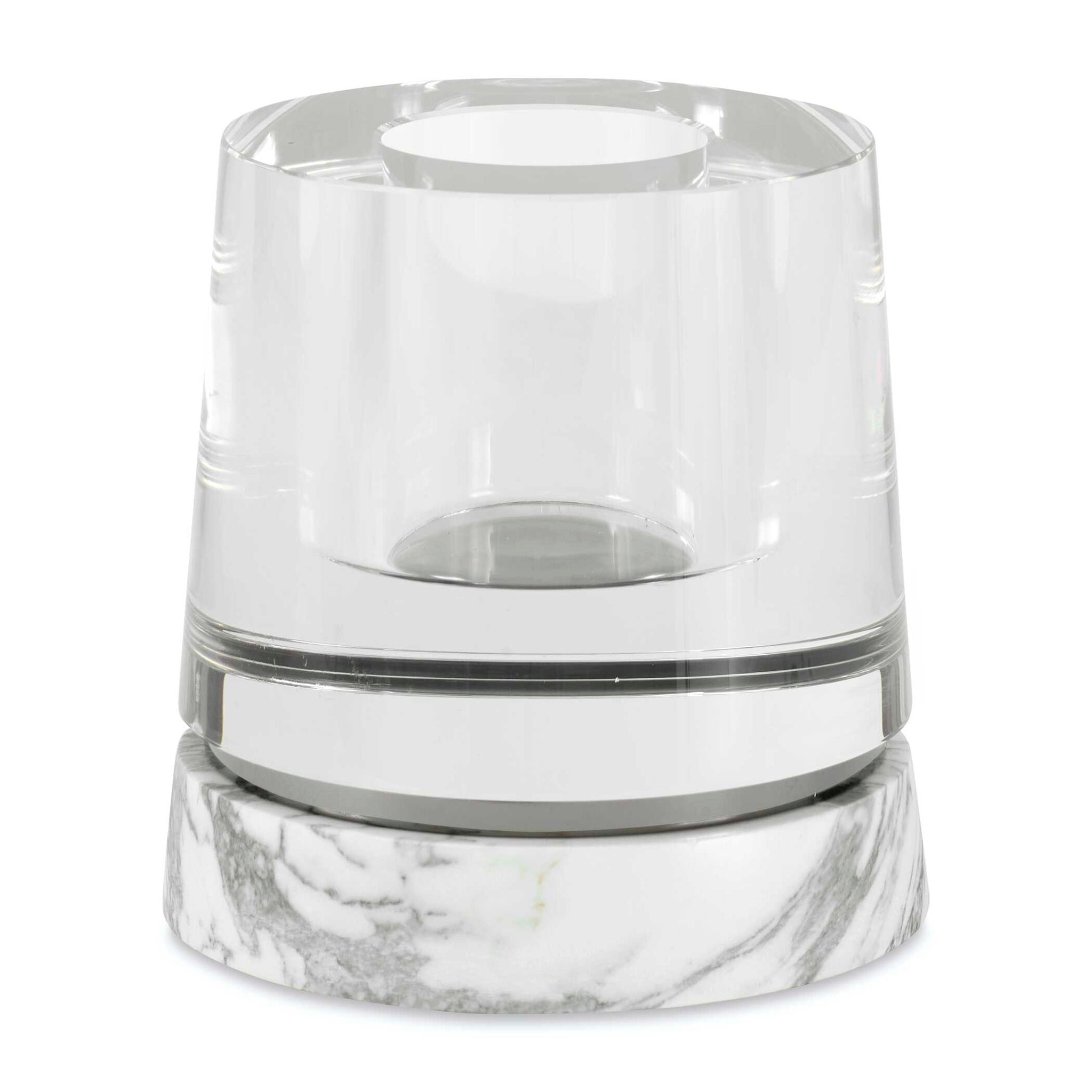 Optic - Marble Candleholder / Vase - Gray / White