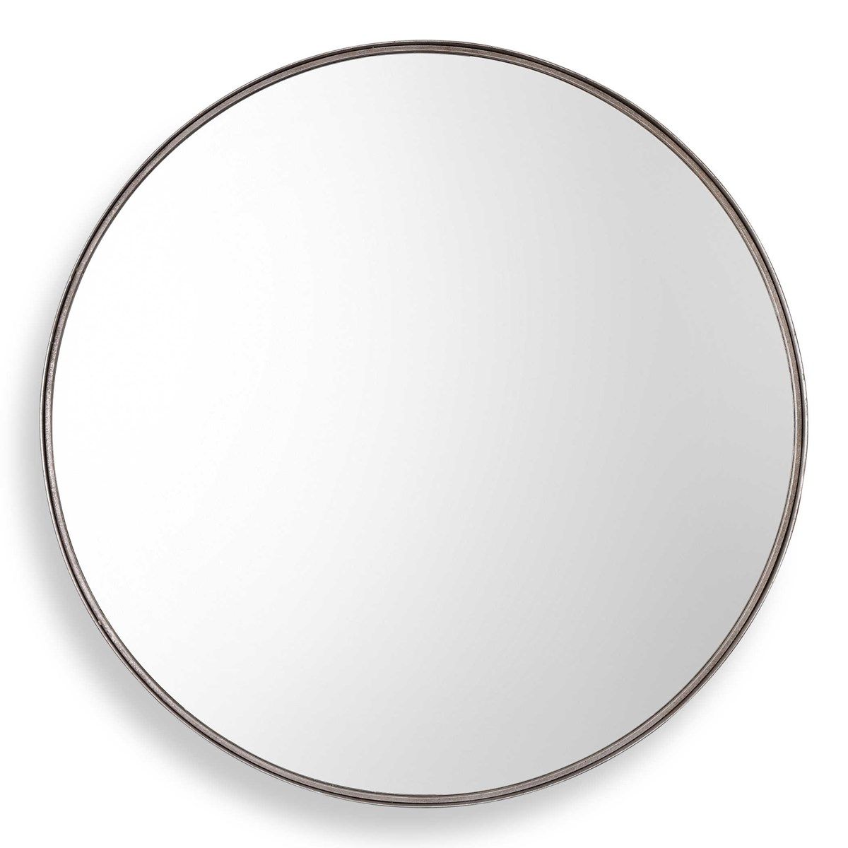 Agoura - 48" Round Mirror - Silver