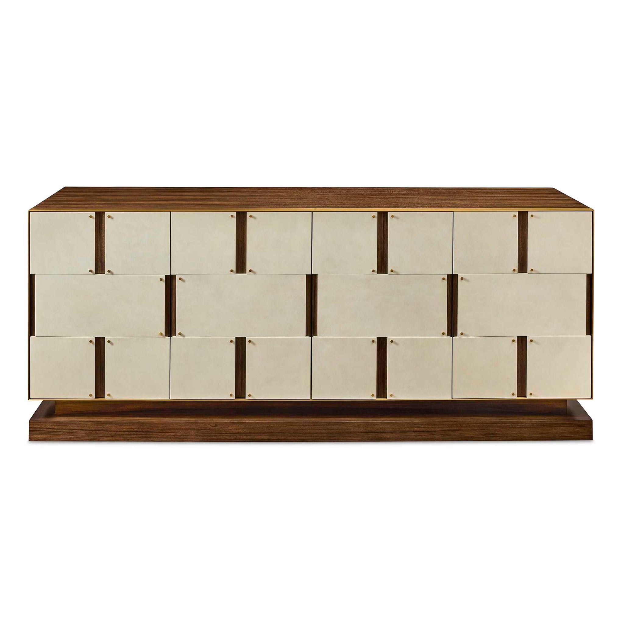 Block Buster - 4 Door Cabinet - Woodtone