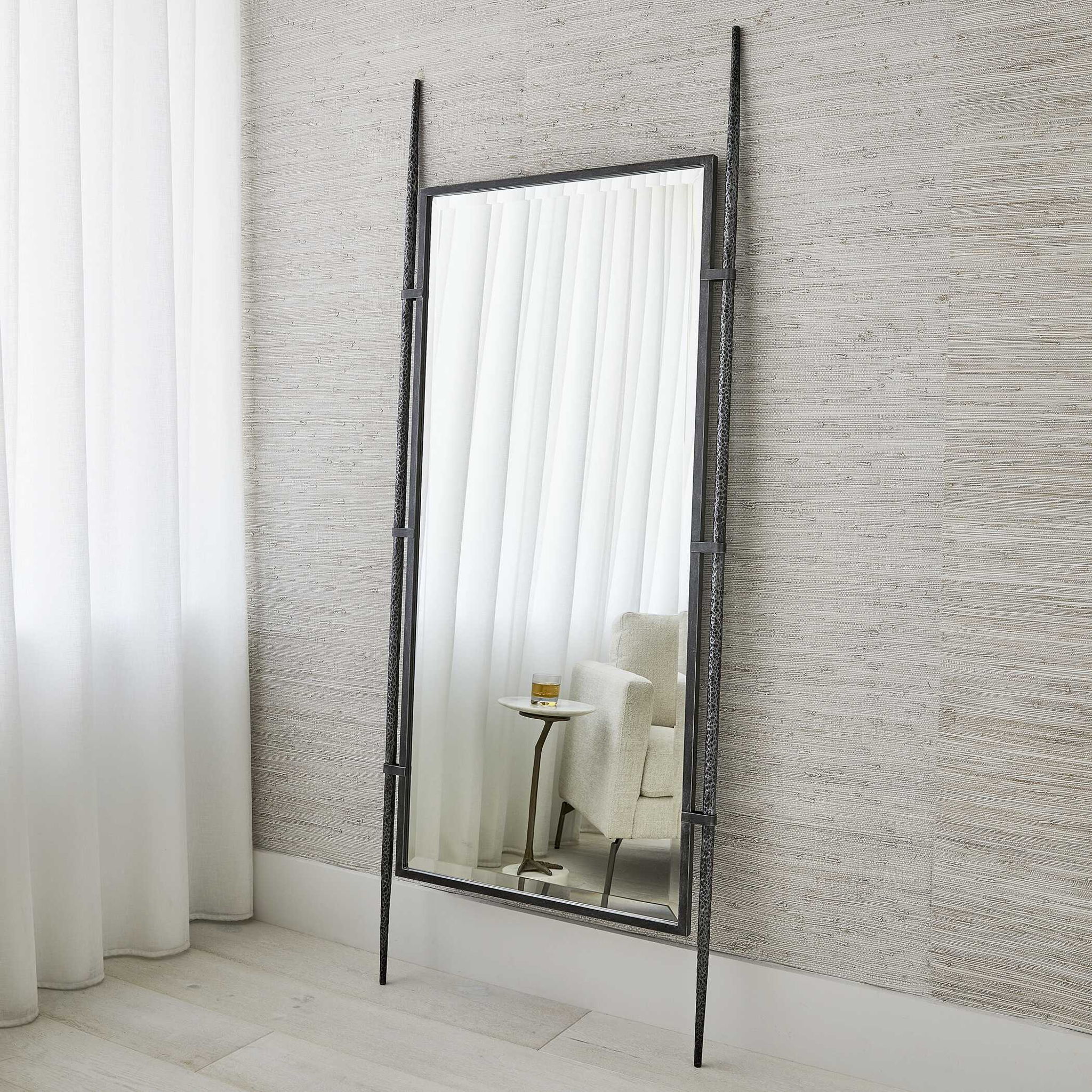 Lean On Me - Floor Mirror - Black