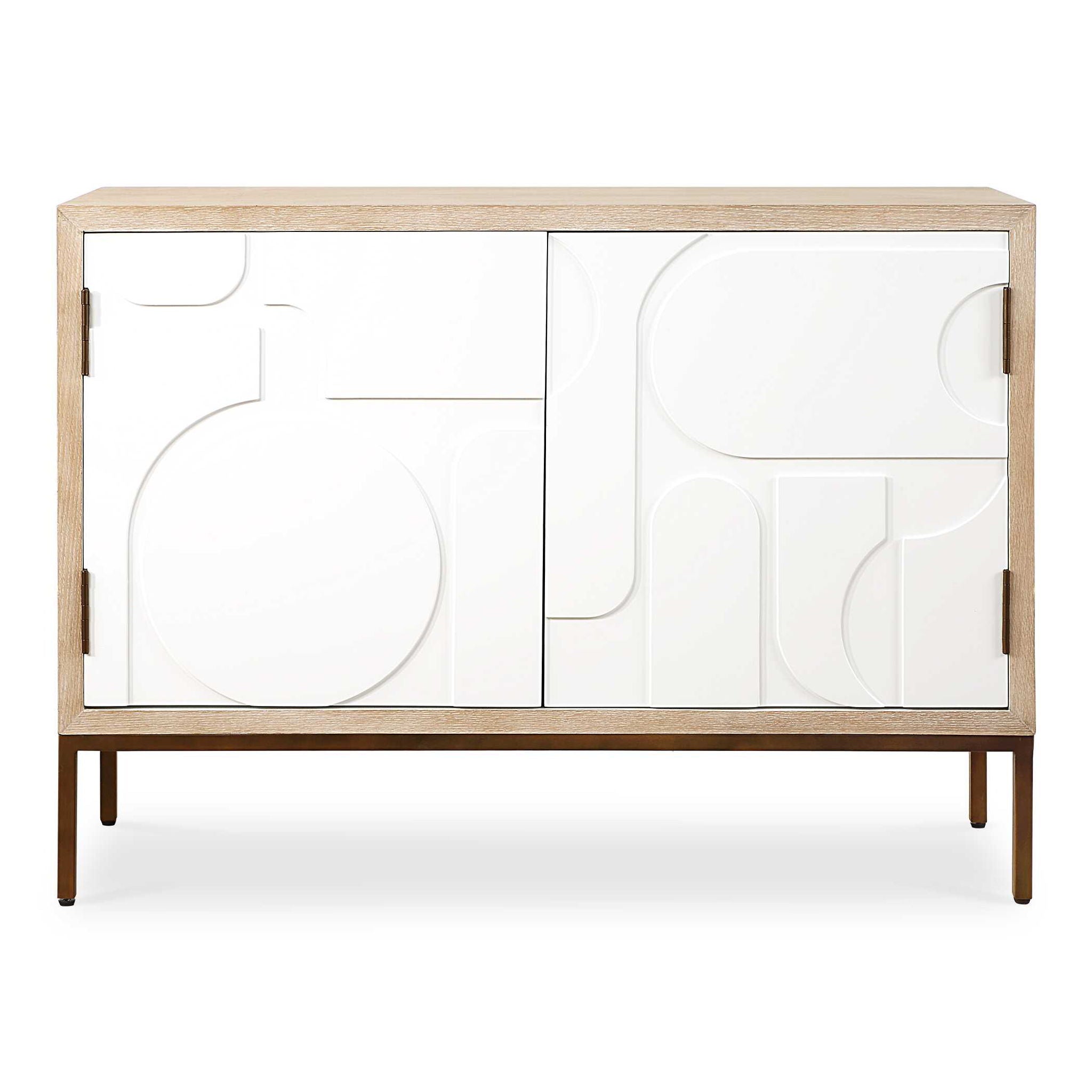 Weimar - 2 Door Cabinet - White / Woodtone
