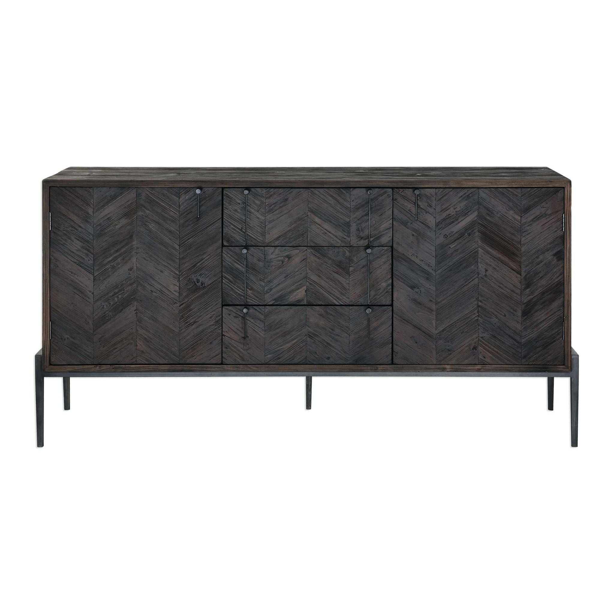 Mavis - Sideboard - Black / Woodtone