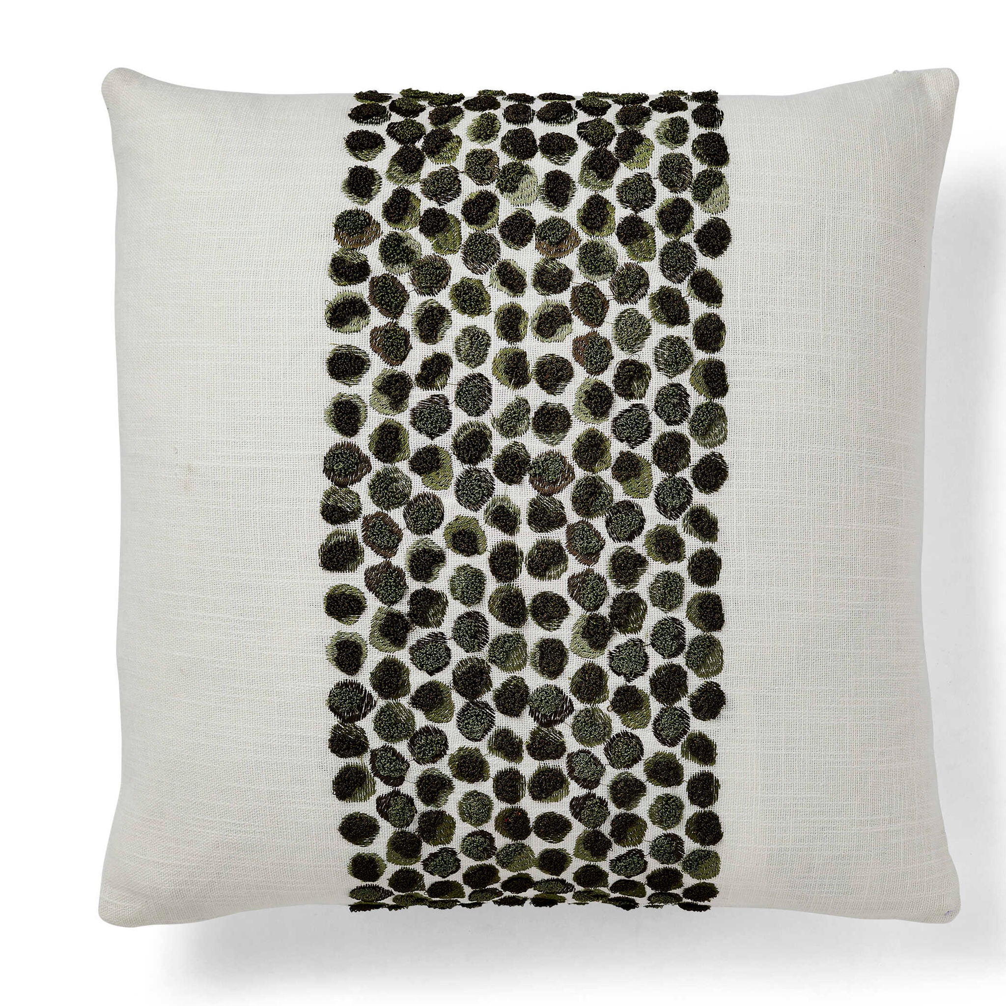 Fig Leaf - Pillow - Green / White