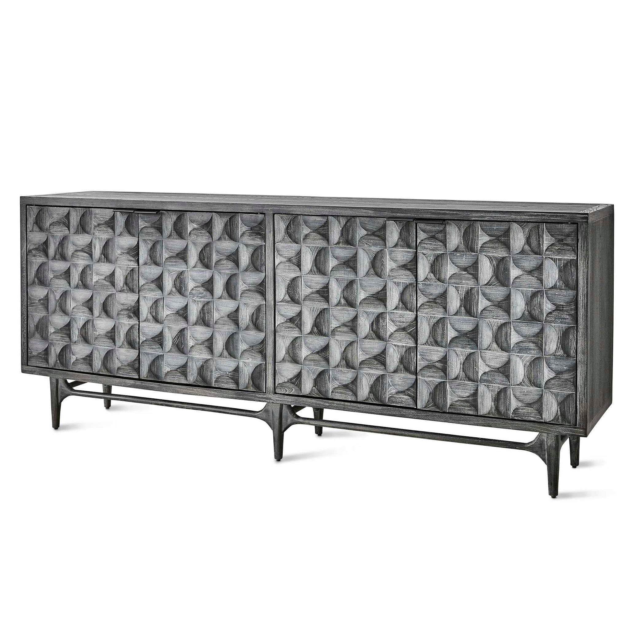 Foursquare - 4 Door Cabinet - Black