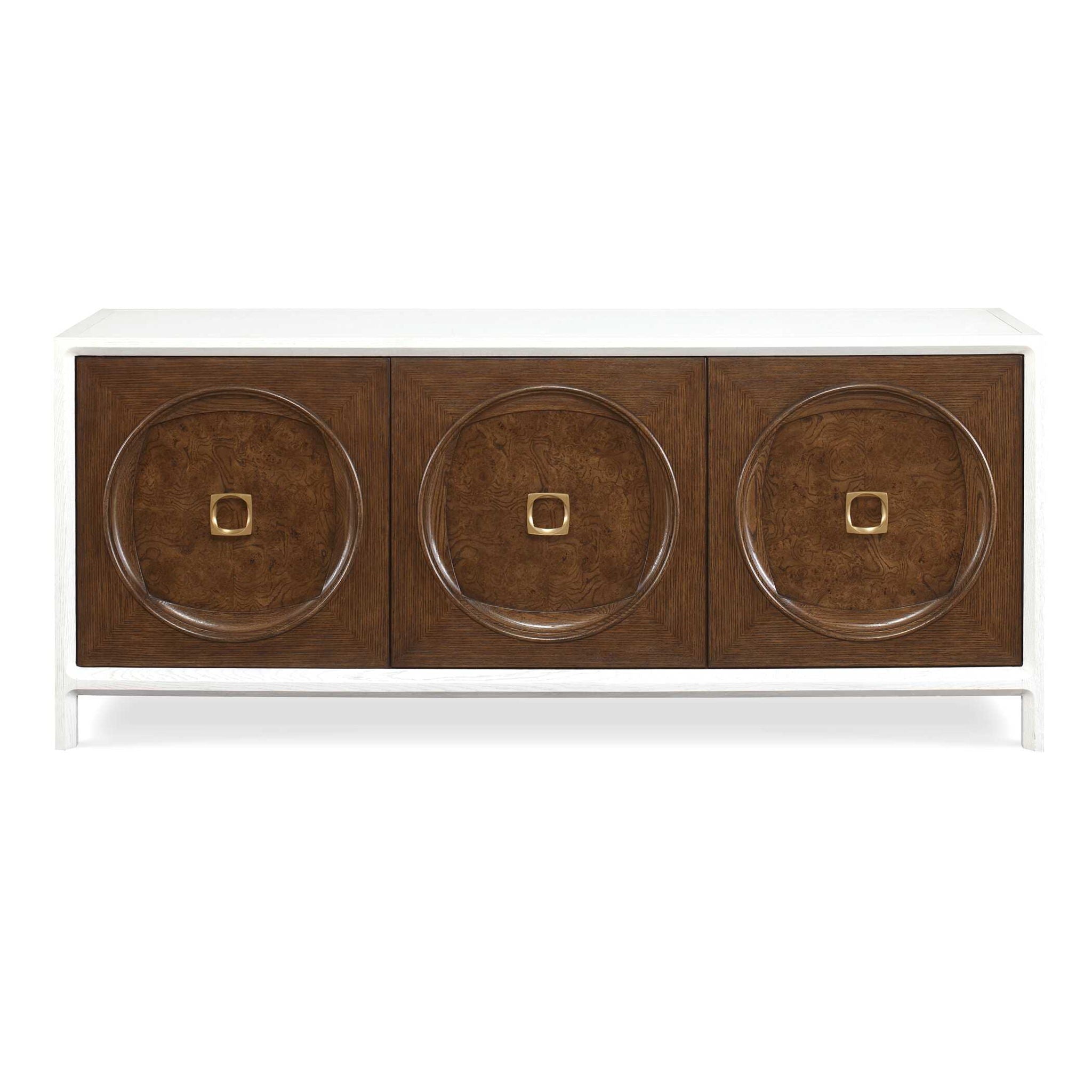 Roundabout - 3 Door Cabinet - Woodtone / White