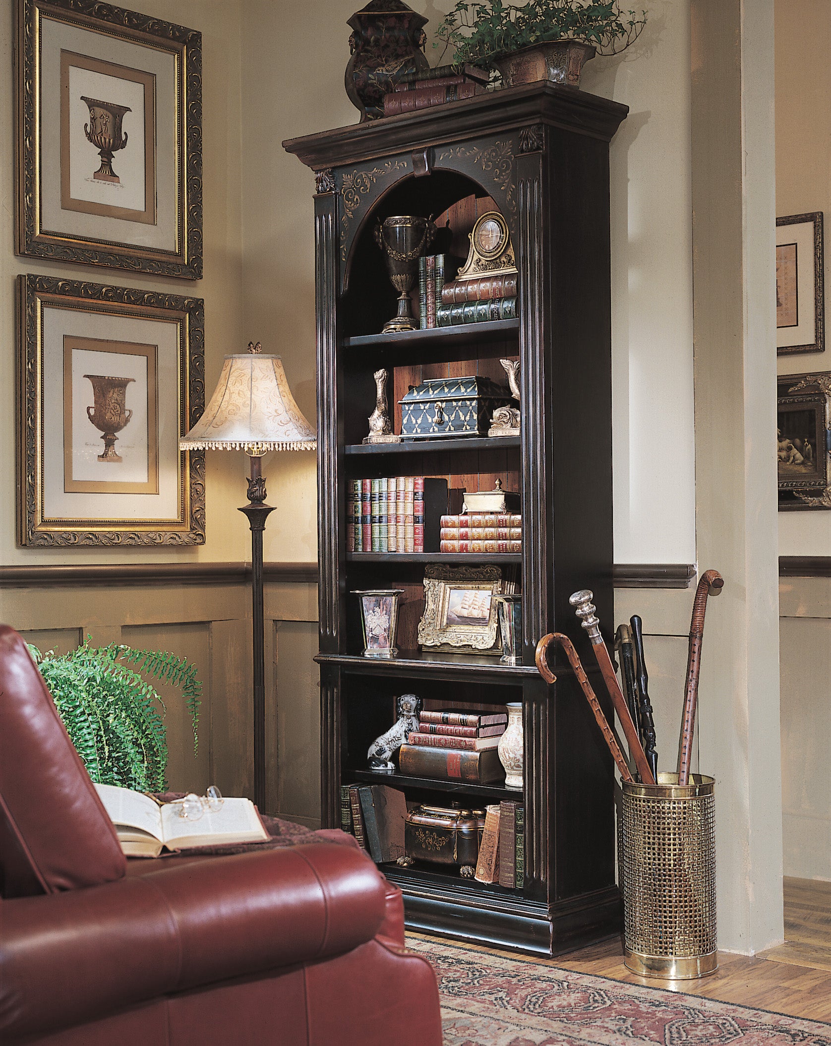 Melange Black Bookcase