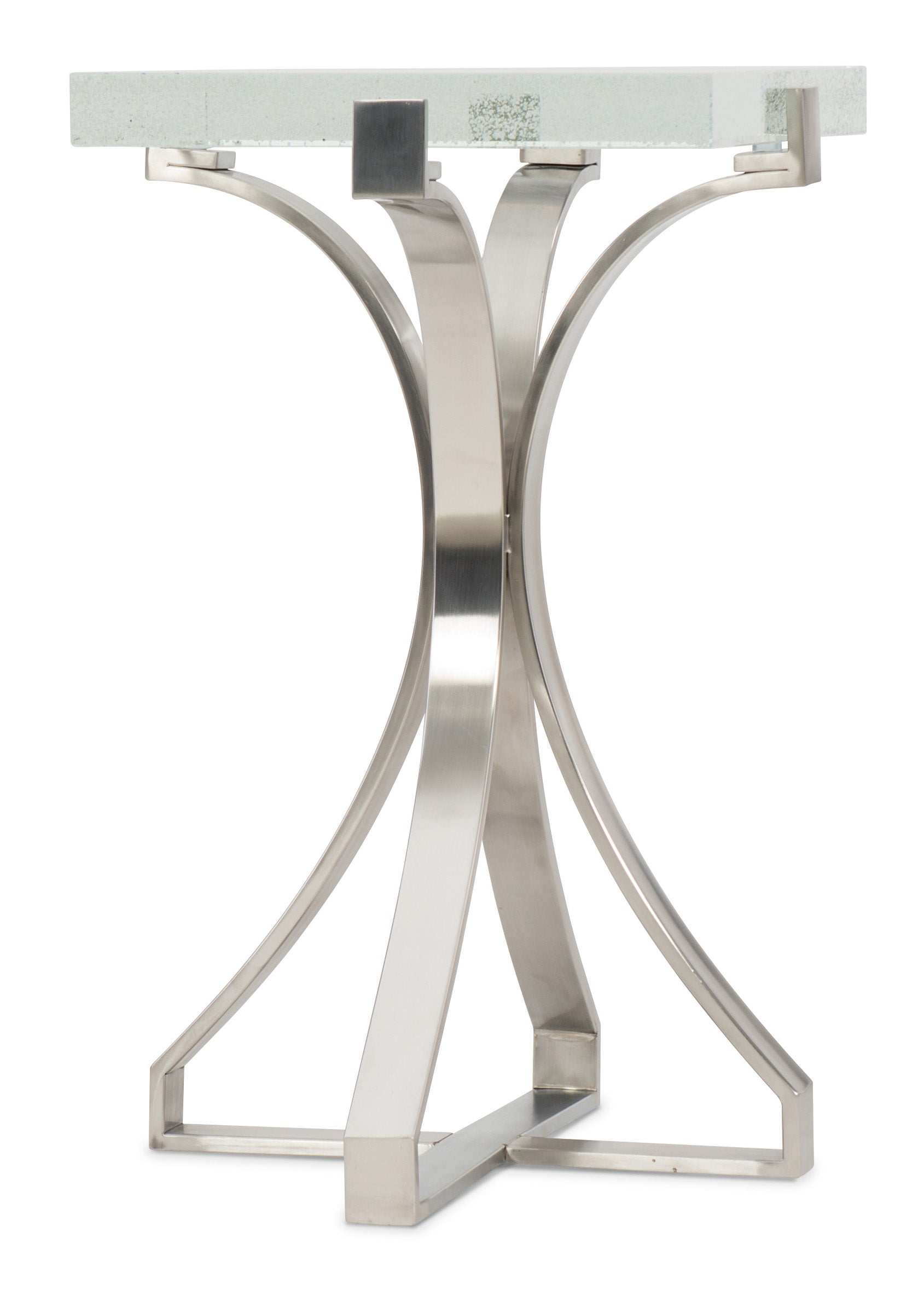 Melange Bubble Glass Accent Table