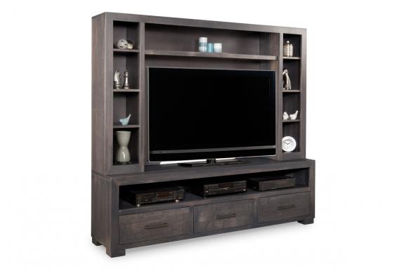Steel City 80’’ TV Stand w/ Hutch