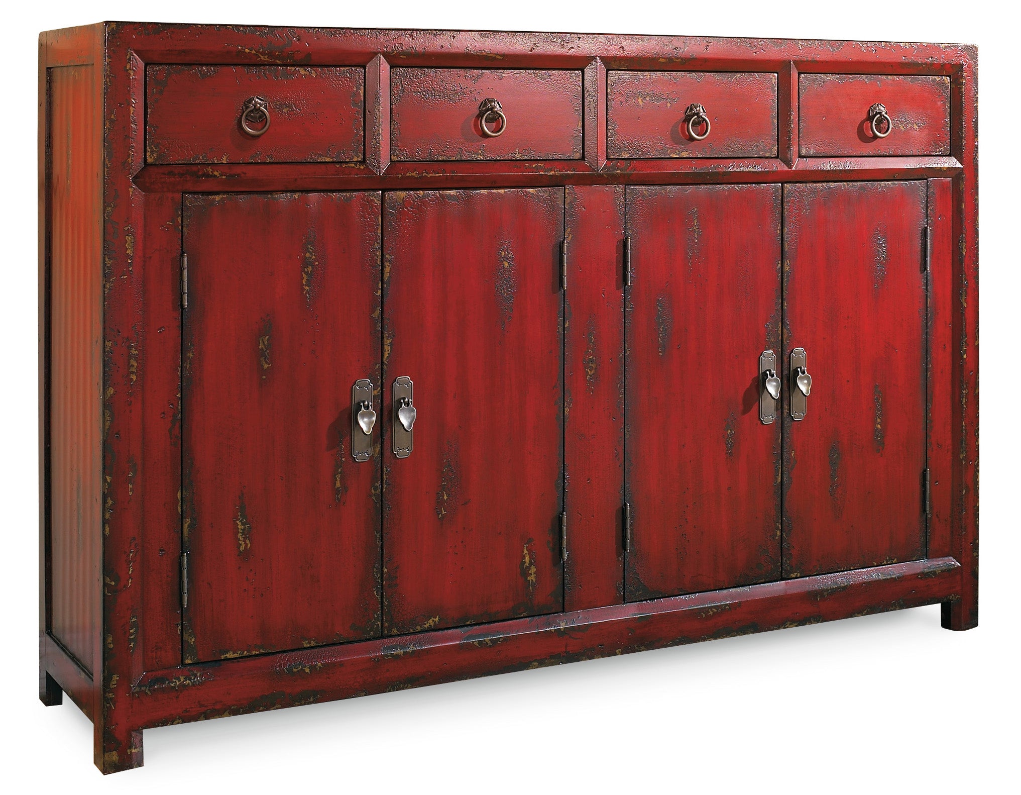 Commerce and Market 58'' Red Asian Cabinet